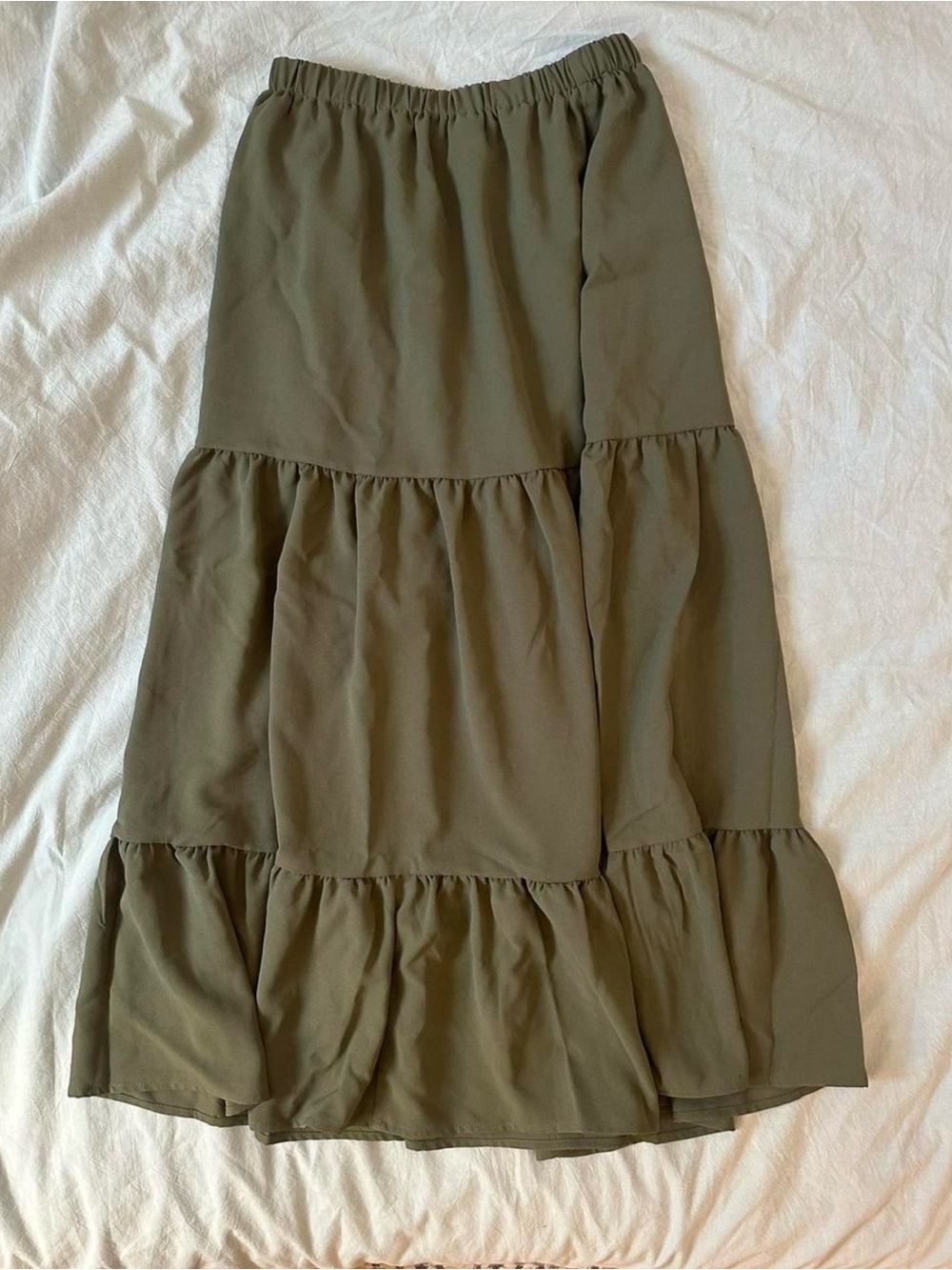 Olive Green Maxi Skirt